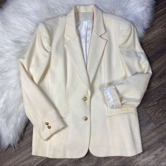 Stephen Douglas Jackets & Blazers - Stephen Douglas Vintage Cream Wool Blazer
